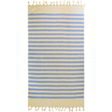 fouta doublée éponge fidji royal 90x160 cm, 100 % coton 340 g/m², épaisse et absorbante, idéale pour la plage, piscine ou salle de bain et en paréo