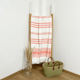fouta doublée éponge karabuk mandarine  140x180 cm, XL 100 % coton 380 g/m², épaisse et absorbante, idéale pour la plage, piscine ou salle de bain et en paréo. 

