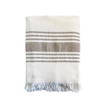 fouta doublée éponge karabuk taupe 140x180 cm, XL 100 % coton 380 g/m², épaisse et absorbante, idéale pour la plage, piscine ou salle de bain et en paréo