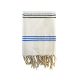 fouta plate traditionnelle calliope royal 100x200 cm, ou 200x200 cm coton 190 g/m², absorbante, légère et peu encombrante pour la plage ou la maison. se transforme en paréo