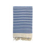 fouta traditionnelle nid d’abeille yadara royal 100x200 cm ou 200x200 cm 100 % coton 190 g/m², absorbante, légère et peu encombrante pour la plage ou la maison. Se transforme en paréo