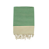 fouta traditionnelle nid d’abeille yadara vert émeraude 100x200 cm ou 200x200cm 100 % coton 190 g/m², absorbante, légère et peu encombrante pour la plage ou la maison. Se transforme en paréo