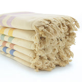 fouta doublée éponge fidji 90x160 cm, 100 % coton 340 g/m², épaisse et absorbante, idéale pour la plage, piscine ou salle de bain et en paréo. 