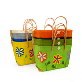 panier artisanal de plage isandra SGM rabane brodé fermeture bouton avec pochon, dimensions 60x24x38 fond renforcé, idéal pour le marché ou la plage 