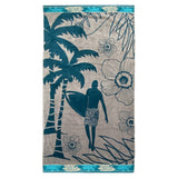 serviette de plage éponge velours jacquard Dixon taille 100x175 470 g/m² absorbante et légère, parfaite pour plage ou piscine