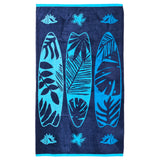 serviette plage velours jacquard rada 100 % coton 90x170 cm, 400 g/m², douce, absorbante et confortable, pour plage, piscine