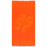 serviette plage velours kerlaz 100 % coton 90x170 cm, 340 g/m², douce, absorbante et pratique pour plage et piscine.