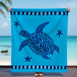 serviette de plage microfibre galapagos 140x170 cm, 220 g/m², 100 % Polyester, légère et peu encombrante, idéale pour les sorties à la piscine ou à la plage pour un adulte ou en famille