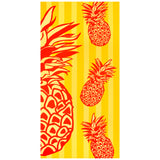 serviette de plage microfibre pop ananas 75x150 cm, 220 g/m², 100 % polyester, légère et peu encombrante, idéale pour les sorties à la piscine ou à la plage pour un adulte ou en famille