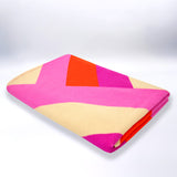 serviette de plage microfibre rayure pop 75x150 cm, 220 g/m², 100 % polyester, légère et peu encombrante, idéale pour les sorties à la piscine ou à la plage pour un adulte ou en famille