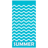 serviette de plage microfibre vague pop 75x150 cm, 220 g/m², 100 % polyester, légère et peu encombrante, idéale pour les sorties à la piscine ou à la plage pour un adulte ou en famille