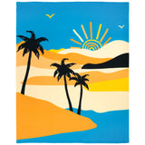 serviette de plage microfibre multicolore sandwood 140x170 cm 220g/m² motifs fleurs douce et absorbante, idéale pour la piscine ou la plage