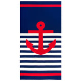 serviette de plage microfibre multicolore marine studland 90x170 cm 220g/m² motifs fleurs douce et absorbante, idéale pour la piscine ou la plage