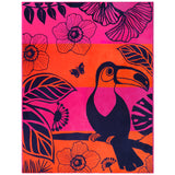 serviette en éponge velours jacquard XL tropical forest 140x180 cm, 400 g/m² douce et absorbante, Parfaite pour la plage ou la piscine