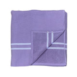 Fouta coton doublée éponge Waffle parme 90x170cm 355gm² 100 % coton, absorbante et légère, séchage rapide, idéale plage, piscine ou salle de bain.