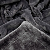 zoom couverture Cozy anthracite 220x240cm, 760g / m² , douceur et confort pour des moments de détente chaleureux à la maison