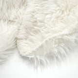 zoom couverture longwool naturel 220x240 cm imitation fourrure à poils longs, 450g/m², ultra douce et élégante pour sublimer et réchauffer votre lit.