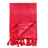 zoom fouta doublée éponge hammam paradise 90x160 cm, ou XL 140x180cm 100 % coton 330 g/m², épaisse et absorbante, idéale pour la plage, piscine ou salle de bain et en paréo