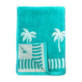 serviette plage velours jacquard koko 100 % coton 90x170 cm, 400 g/m², douce, absorbante et confortable, pour plage, piscine