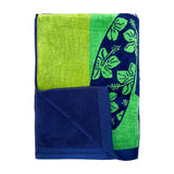 zoom serviette plage velours jacquard capiata 100% coton 90x170 cm, 400 g/m², douce, absorbante et confortable, pour plage, piscine