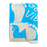 zoom serviette plage velours jacquard toledo 100 % coton 100x175 cm, 470 g/m², douce, absorbante et confortable, idéale pour plage, piscine

