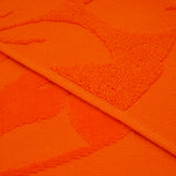 zoom serviette de plage éponge velours jacquard ciselé unis ciselés kerlaz orange 90x170 340g/m², douce et absorbante, idéale piscine, plage ou salle de bain.
