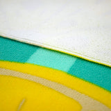 zoom serviette de plage microfibre pop citron 75x150 cm, 220 g/m², 100 % polyester, légère et peu encombrante, idéale pour les sorties à la piscine ou à la plage pour un adulte ou en famille
