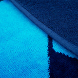 zoom serviette de plage éponge velours jacquard pyrgos 100x175 470g/m² douce et absorbante, parfaite pour plage, piscine ou sport 