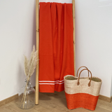 Fouta coton doublée éponge Waffle 90x170cm 355gm² - Le comptoir de la plage