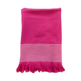 fouta doublée éponge paski fuchsia 90x170 cm, ou XL 140x180cm 100 % coton 300 g/m², épaisse et absorbante, idéale pour la plage, piscine ou salle de bain et en paréo