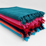 fouta doublée éponge hammam 90x160 cm, 100 % coton 330 g/m², épaisse et absorbante, idéale pour la plage, piscine ou salle de bain et en paréo. 