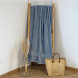 serviette de bain éponge velours unie classy quarry 90x180 cm, 100 % coton, 500 g/m², légère et absorbante, idéale salle de bain, piscine et plage