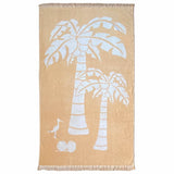 Serviette de plage éponge Velours Jacquard Cocobeach taille 90x170 100 % coton, 390g/m² douce, absorbante et séchage rapide, idéale plage ou piscine.