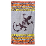 serviette de plage éponge velours jacquard homok taille 95x175 cm, éponge velours jacquard 440 g/m², 100 % coton, ultra absorbante et confortable, idéale pour plage ou piscine.