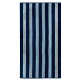 serviette de plage éponge velours jacquard milonga bleu marine taille 70x140 100 % coton, 400 g/m², douce et légère, absorbante, parfaite pour plage, piscine ou sport.