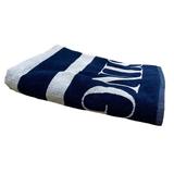 serviette de plage éponge velours jacquard oceanside XL 140x180 cm en coton 400 g/m² douce et absorbante, idéale plage et piscine