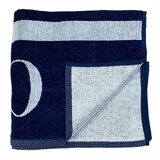 serviette de plage éponge velours jacquard oceanside XL 140x180 cm en coton 400 g/m² douce et absorbante, idéale plage et piscine.