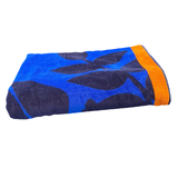 serviette de plage éponge velours jacquard sunday XL 140x180 cm en coton 400 g/m² douce et absorbante, idéale plage et piscine