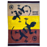 serviette de plage éponge velours jacquard tribalno XL 140x180 cm en coton 400 g/m² douce et absorbante, idéale plage et piscine.