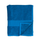 zoom serviette de bain éponge velours unie classy lake 90x180 cm, 100 % coton, 500 g/m², légère et absorbante, idéale salle de bain, piscine et plage