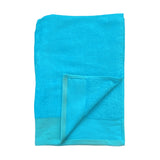 zoom serviette de bain éponge velours unie shady turquoise 90x160 cm, 100 % coton, 370 g/m², légère et absorbante, idéale salle de bain, piscine et plage